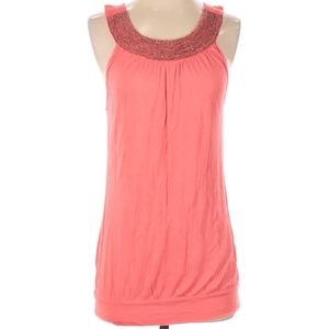 Pink boho scoop neck blouse limited sz M